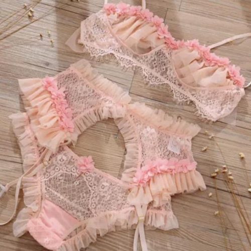 4in1CuteOpenCupDesignLingerieSet9