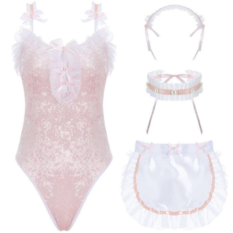 4in1PinkMaidLingerieSet9